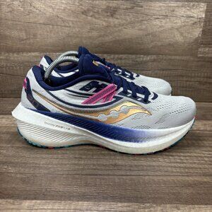 Saucony Triumph 20 Gray Blue Womens US Size 7.5 EUR 38.5 S10759-40 Running Shoes